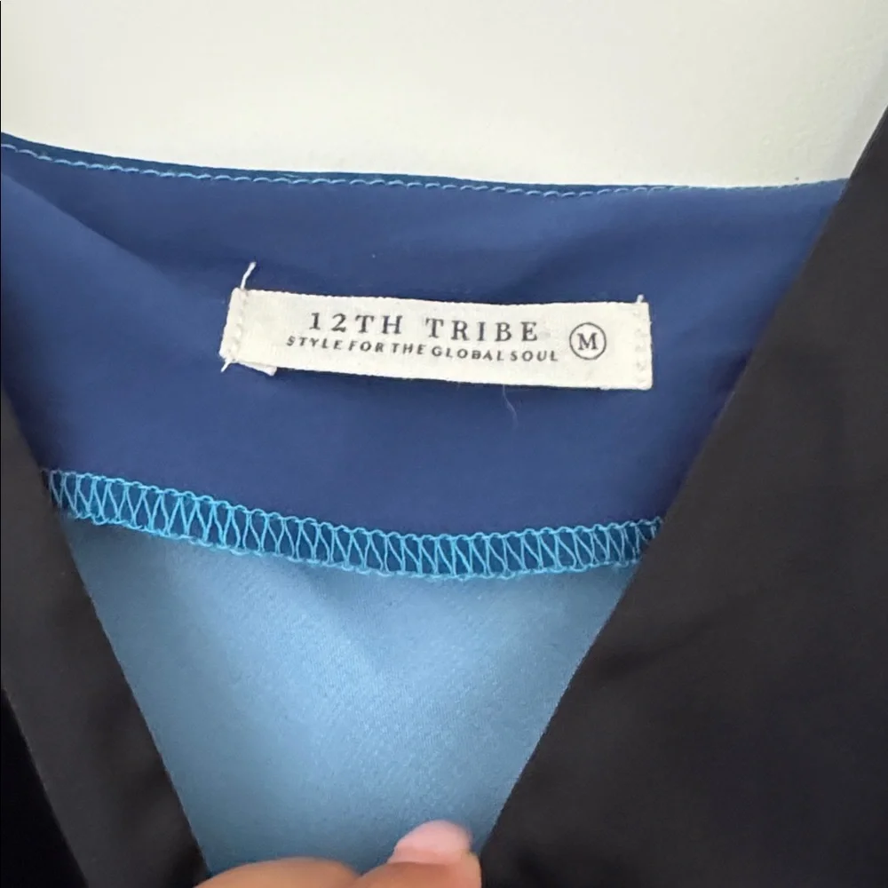 12th Tribe Mirabella Blue Satin Sorbet Maxi Dress - Picture 6 of 9